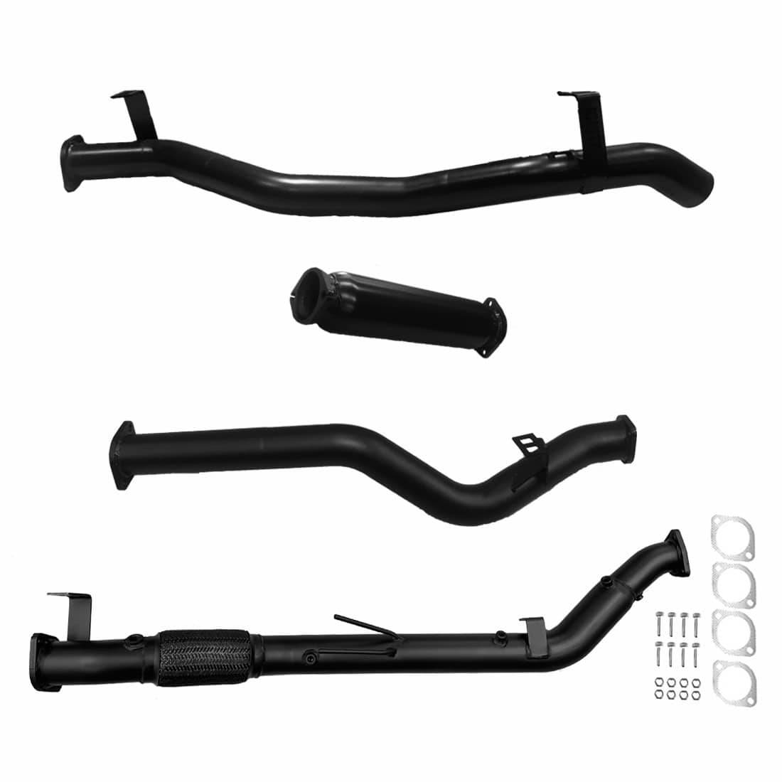 Toyota Landcruiser Exhaust 79 Series V8 D/Cab 3″ Turbo Back No Cat & Resonator